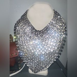 RHINESTONE bib statement necklace~ brand new. Beautiful in person.